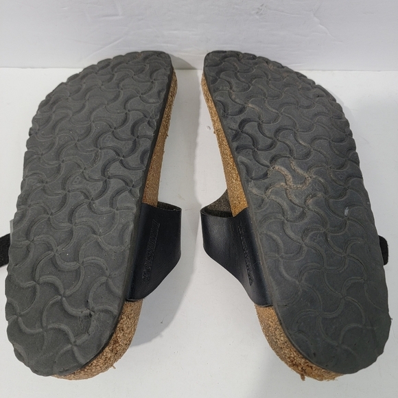 Birkenstock Gizeh Birko-Flor Thong Sandals Sz 38 Black Comfort Casual Breathable - Picture 9 of 11